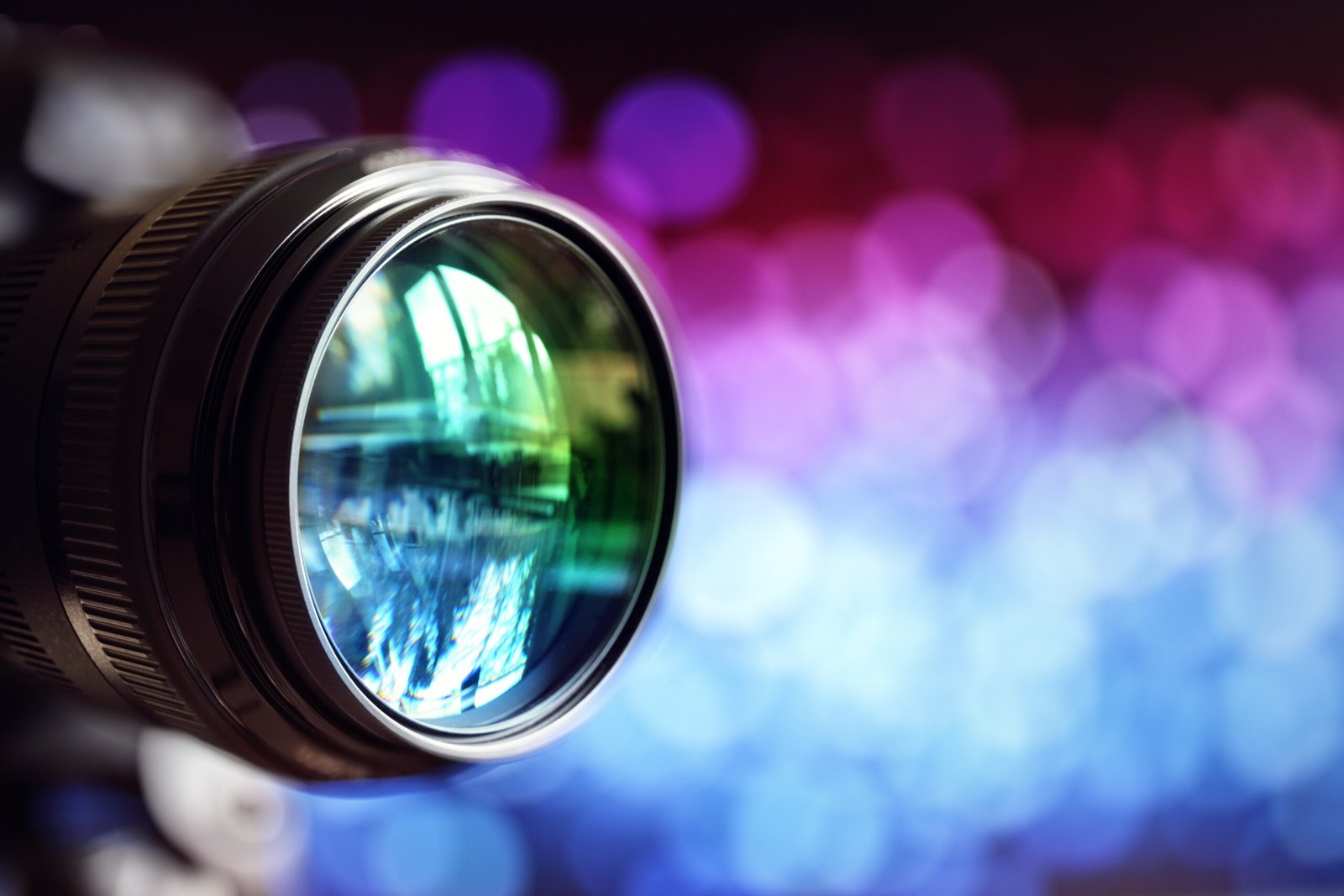 Digital camera lens with copy space